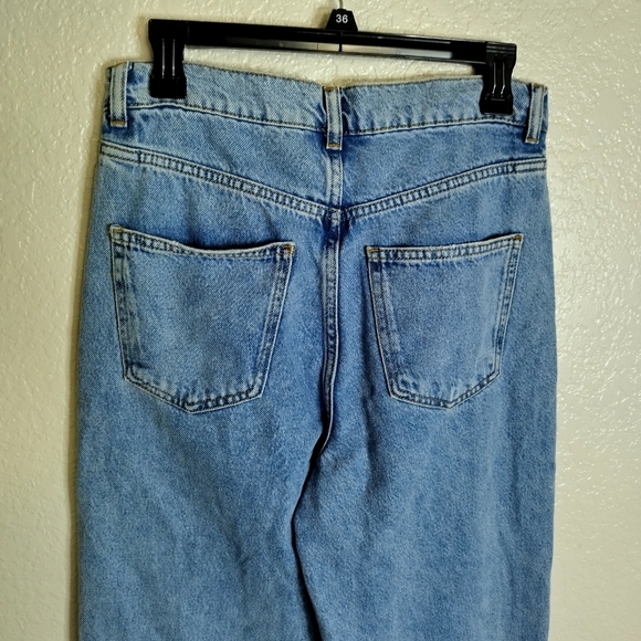 ZARA high Rise Full Length Straight Leg Jeans Sz 6 - Picture 6 of 10